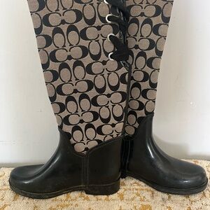 Coach Signature Black and Brown Women's Boots